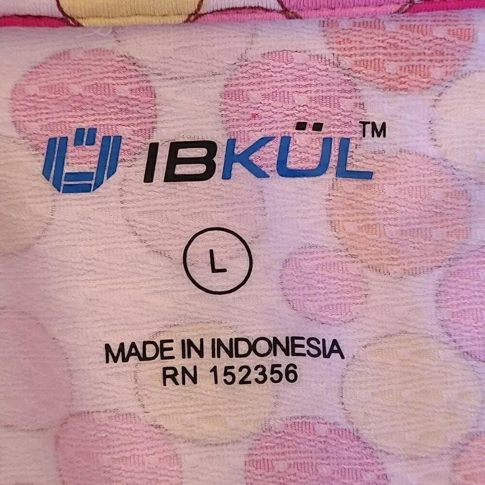 IBKUL Womens Pink Print Long Sleeve Sun Protection Cooling Top Large - Picture 2 of 13